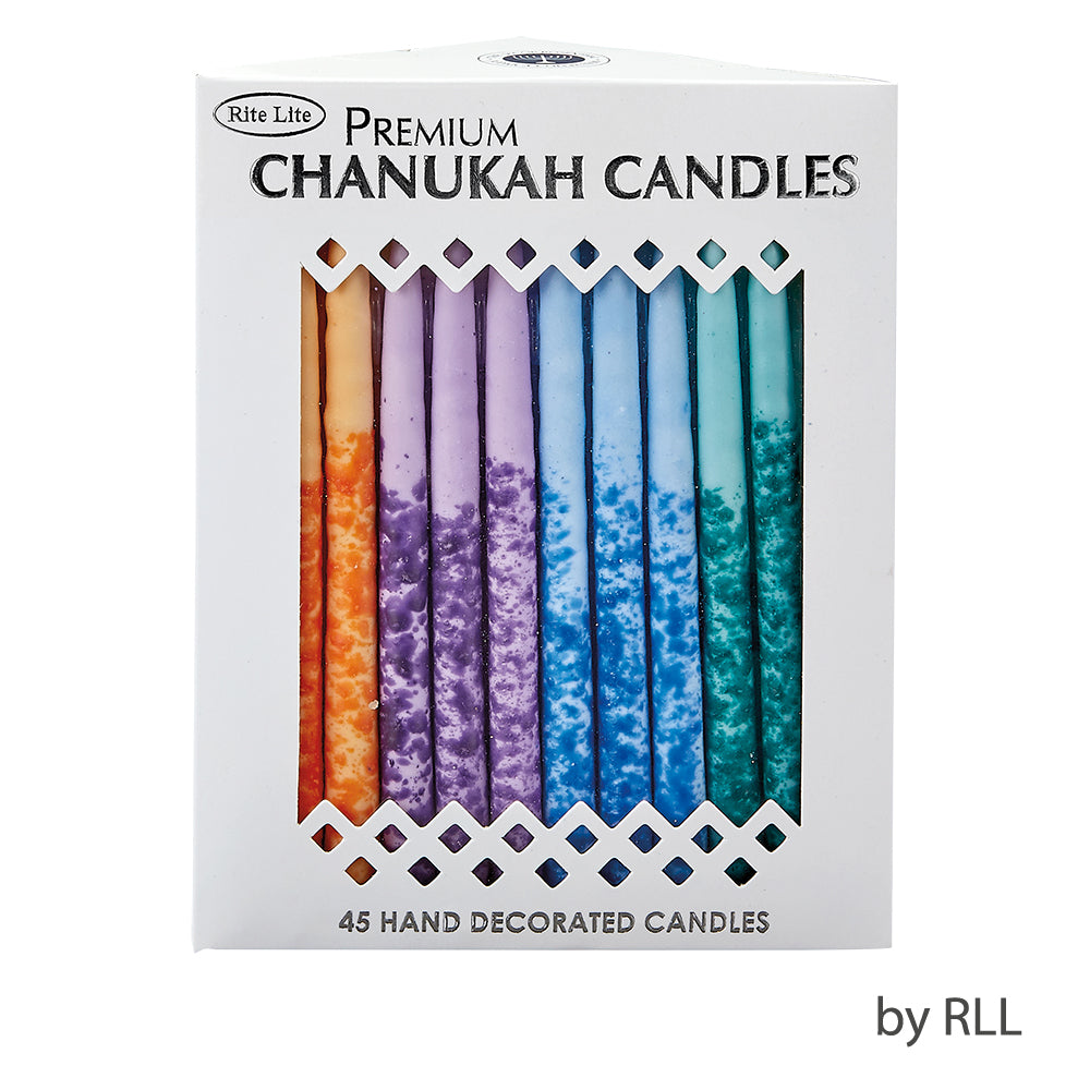 Remium Hanukkah Candles - Rainbow colored
