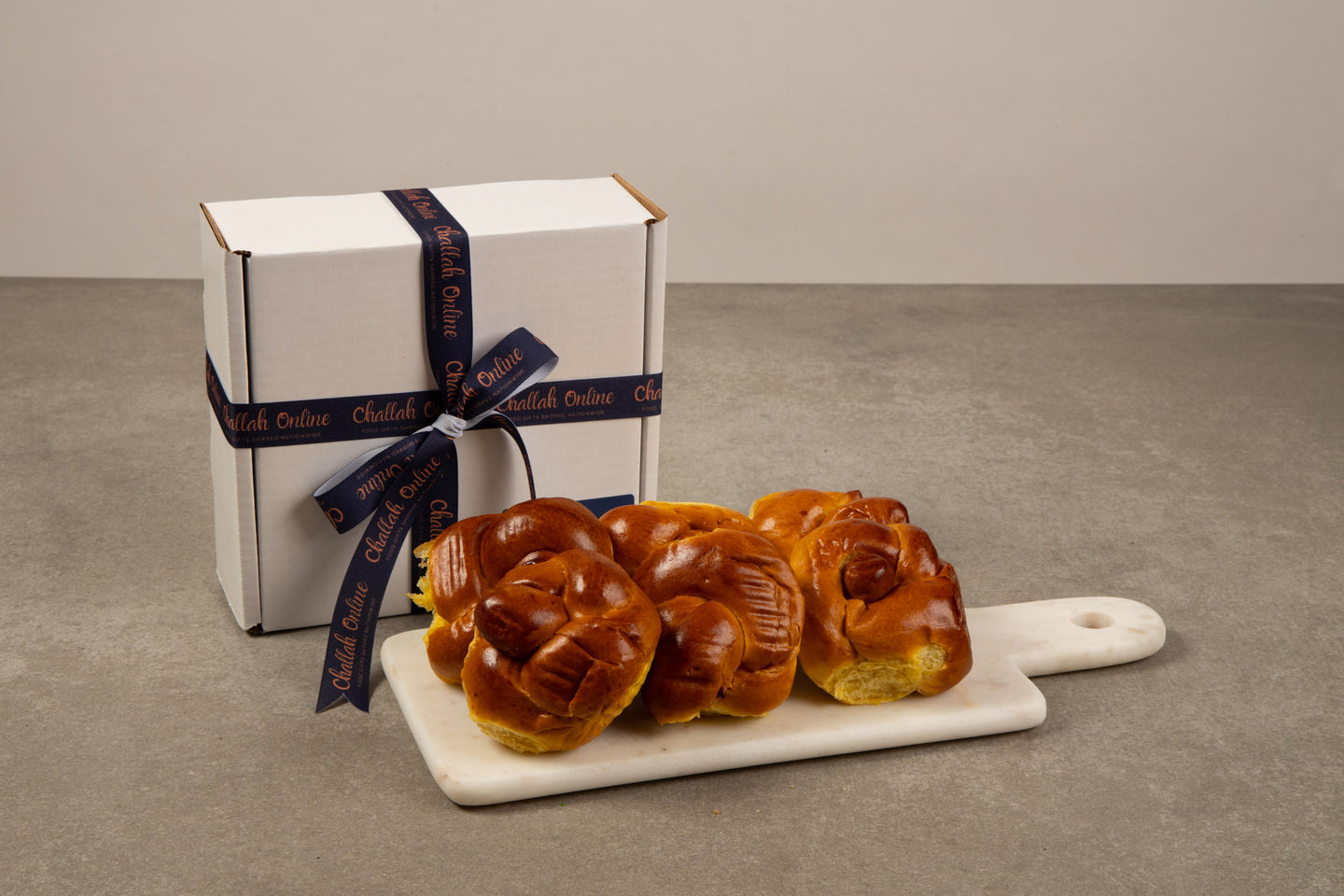 A Small Gift Box full of Challah Rolls