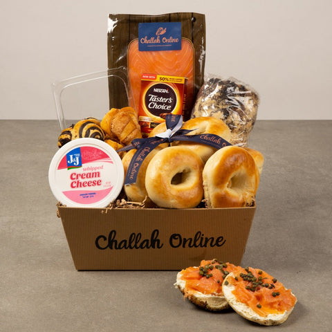 Lox and cream cheese Basket by Challah Online 